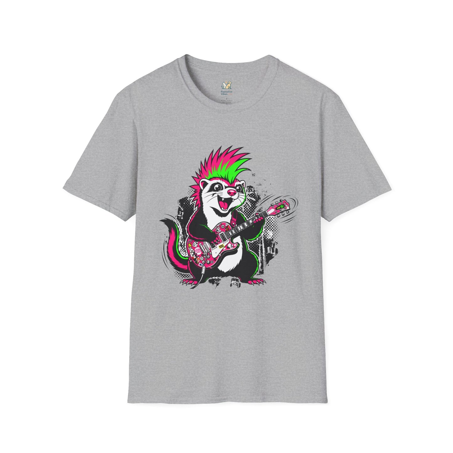 Punk Ferret shredding a tiny guitar T-Shirt