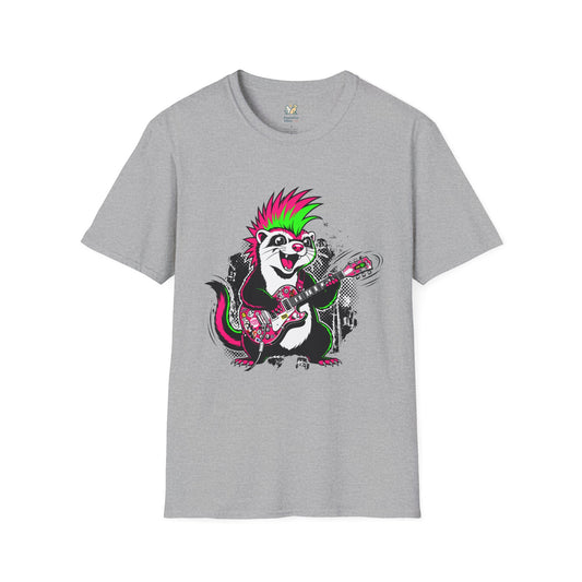 Punk Ferret shredding a tiny guitar T-Shirt