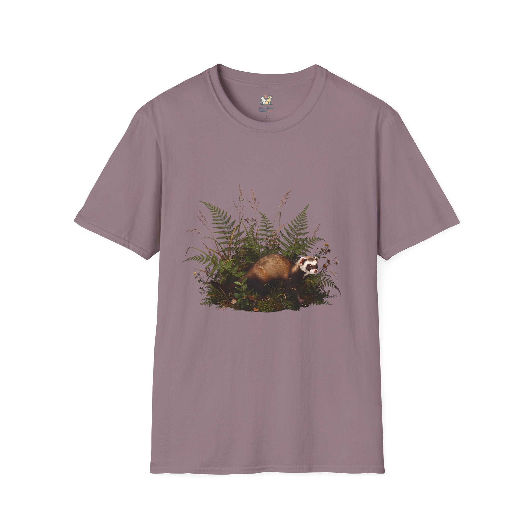 Ferret Weaving Through Ferns T-Shirt